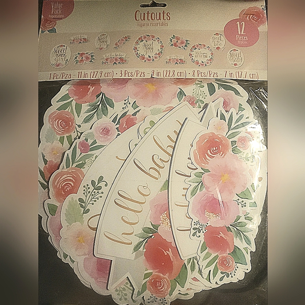 Baby girl shower decor